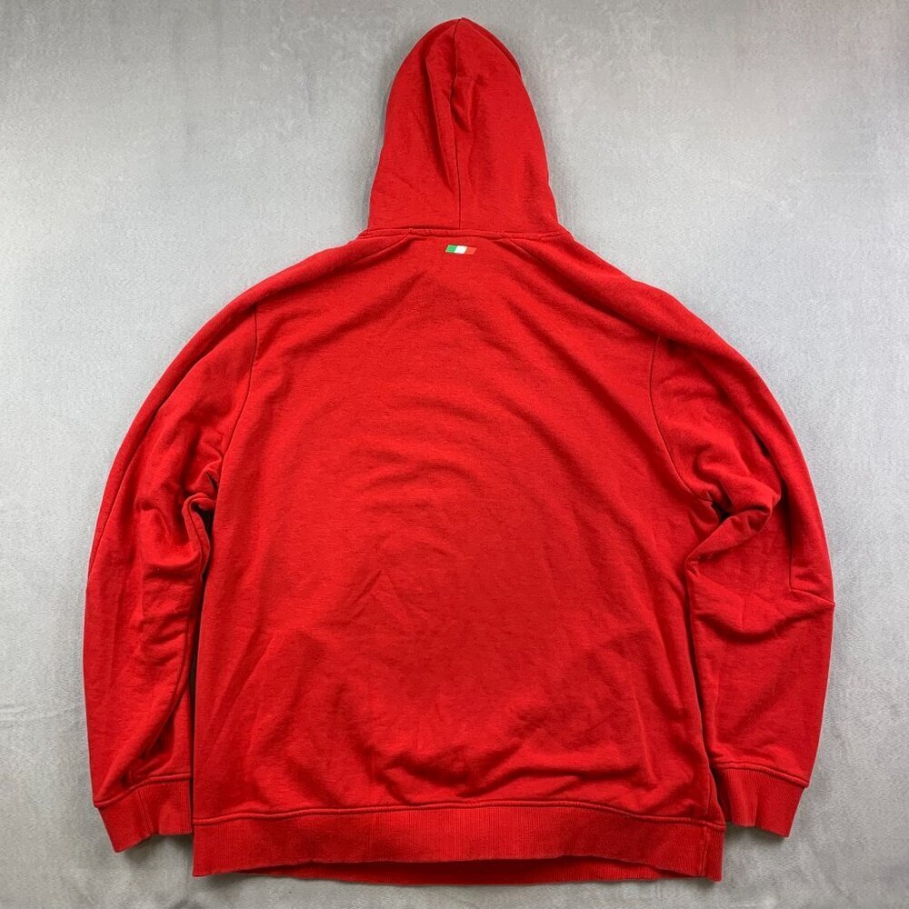 Puma Ferrari Men Sweater 2XL Red Hoodie Long Sleeve Big Logo Luxury Cars Italian - Picture 10 of 11